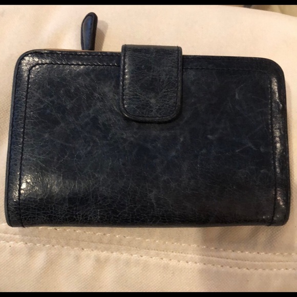 🦋Prada Milano Small Marbled Blue Leather classic fold over card holder wallet - Picture 3 of 11